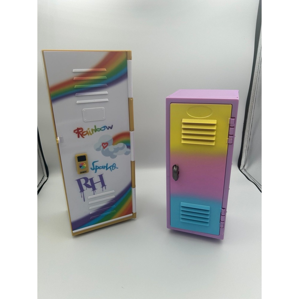 2pc Rainbow High & Real Littles rainbow locker